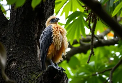 Vogelspinne auf moosbedecktem Baumstamm im Amazonasregenwald fotografiert