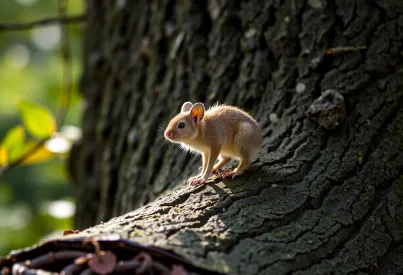 Zecke auf Eichenrinde im Schwarzwald: Eine Beobachtung der natürlichen Umgebung