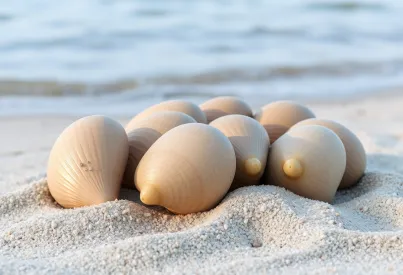 Herzmuscheln im Sand an der Nordseeküste: Eine detaillierte Betrachtung natürlicher Strukturen und Umgebungseinflüsse