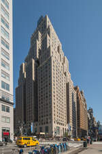 Wyndham New Yorker Hotel at the intersection of 8th Avenue and West 34th Street. Manhattan, New York.