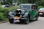 Riley Adelphi, built in 1935, 4-cylinder engine (fictitious license number) at the Europa-Klassik at the Rheintor in Andernach